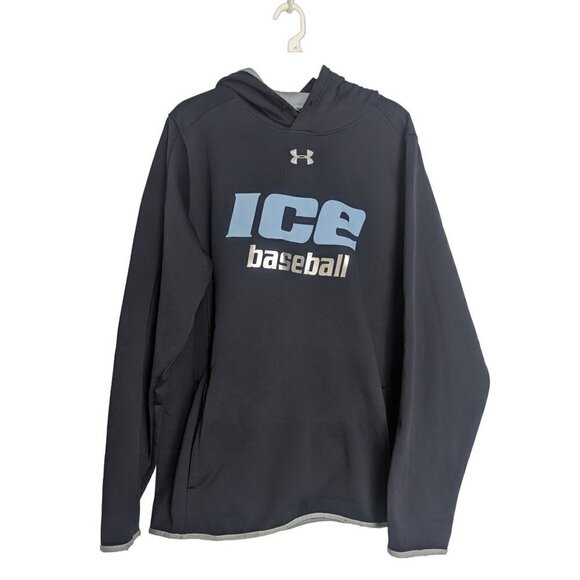 Under Armour Loose Coldgear Ice Baseball Black Hoodie Women's Size Large - Picture 1 of 5